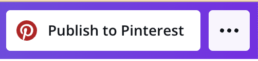 Butonul Publicați pe Pinterest în Canva