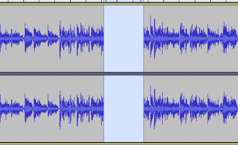 Audacityカットオーディオセクション