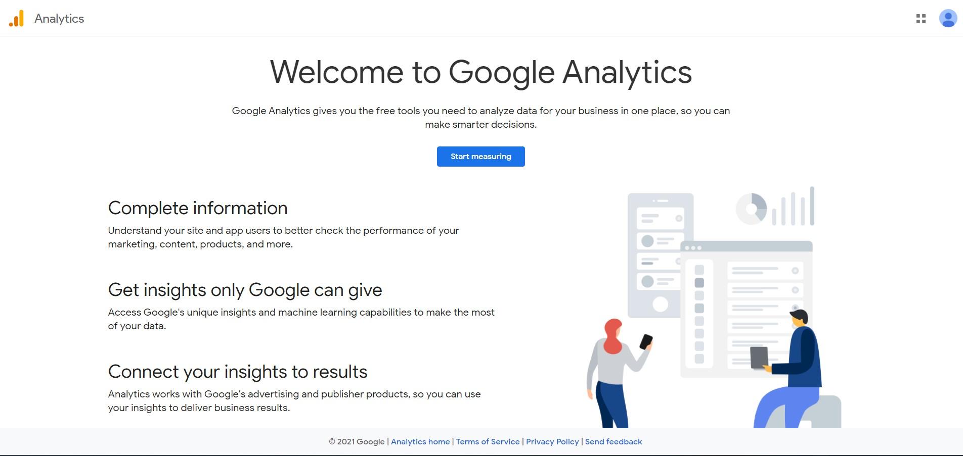 Outil de référencement Google Analytics