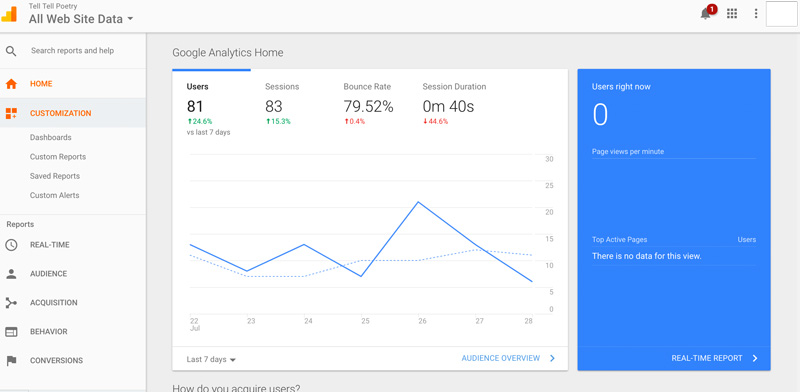 statistiche di Google