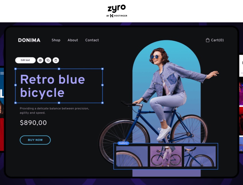 zyro ecommerce builder