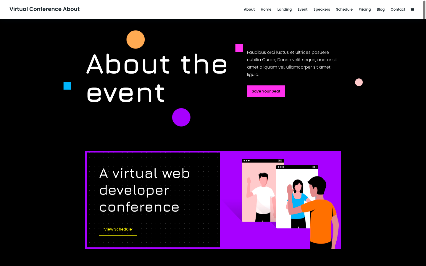 Tema do evento virtual Divi