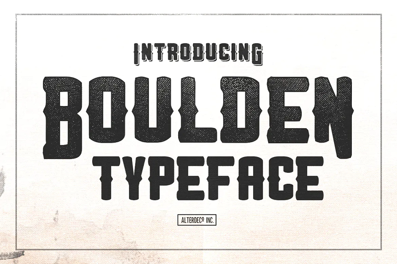 Boulden Typeface 海报的最佳字体