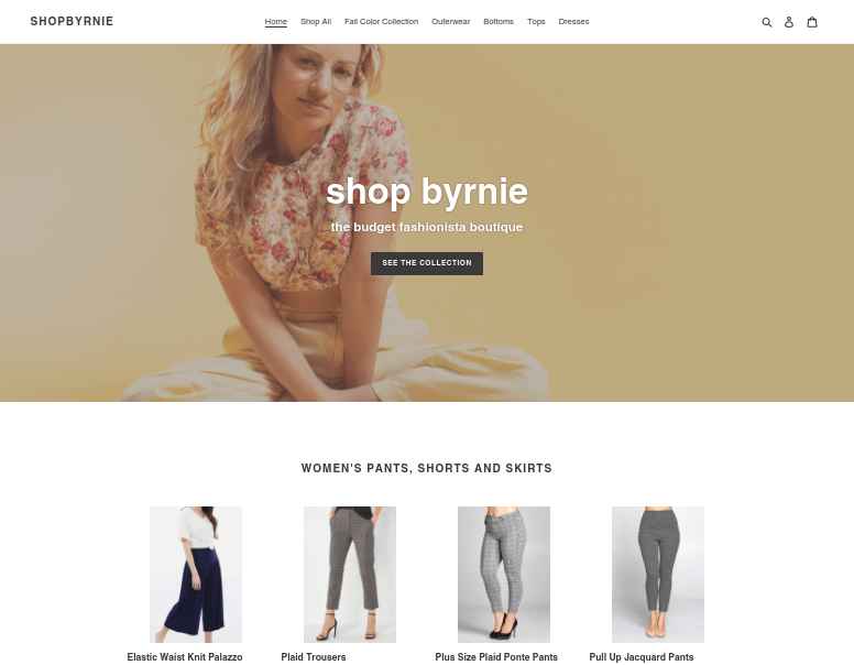 购买 Byrnie - Shopify 商店