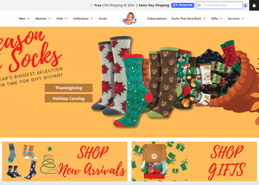 John's Crazy Socks - Shopify 商店