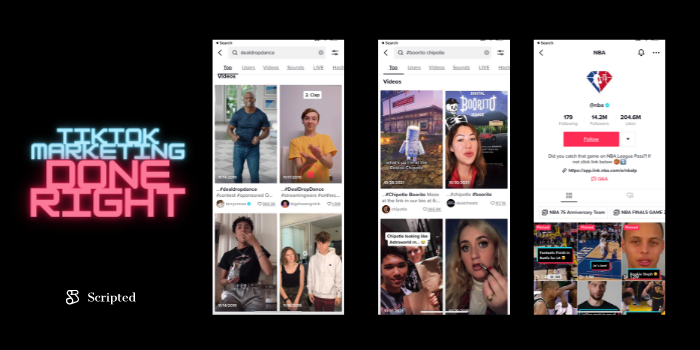 3 exemplos de marketing do TikTok bem feitos