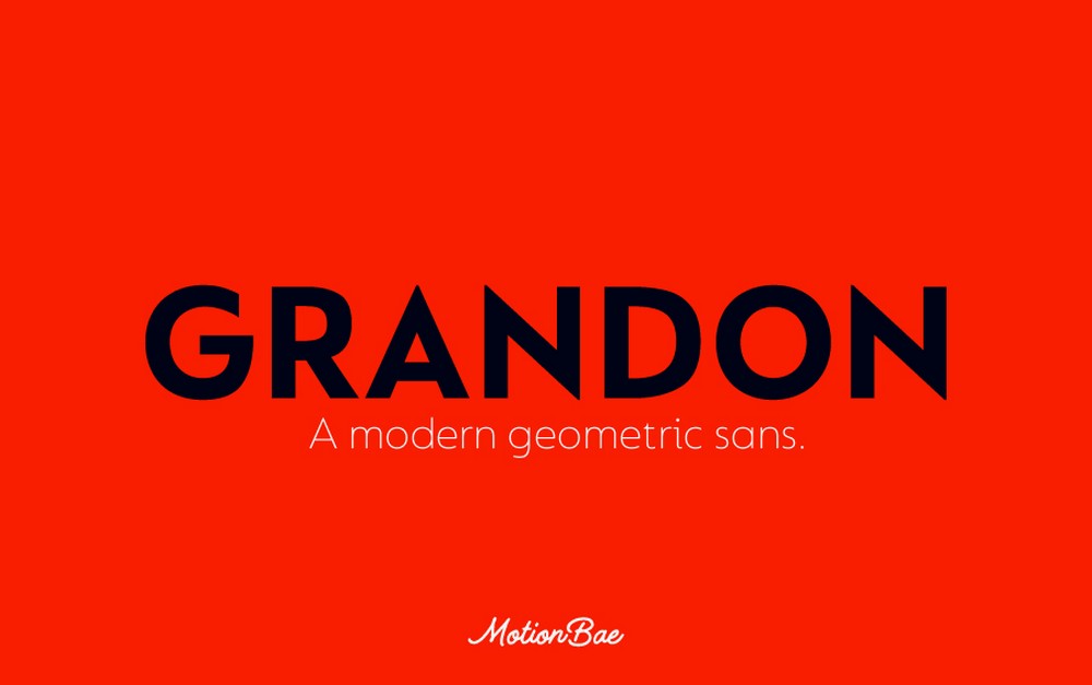 Grandon - Geometric Sans 字体