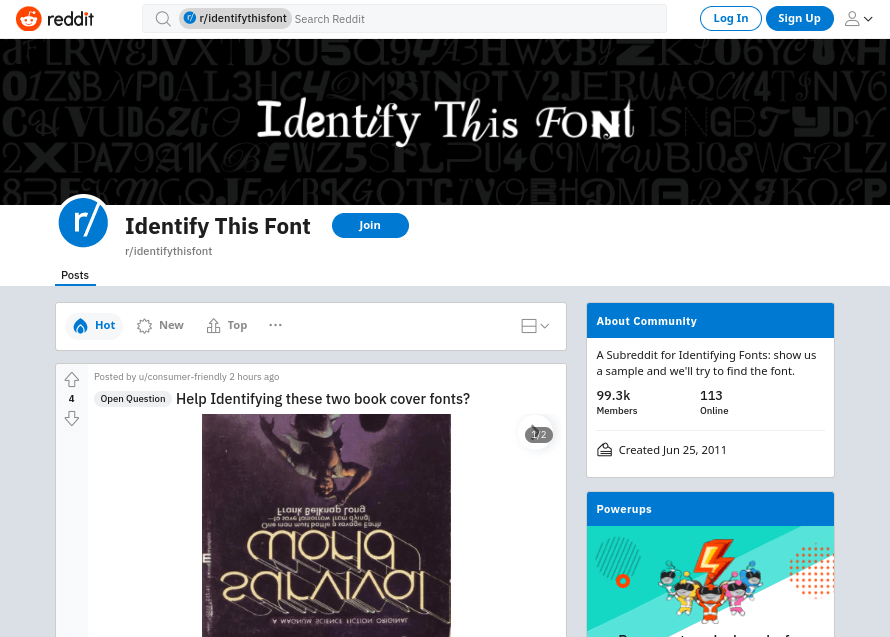 Reddit - 识别此字体