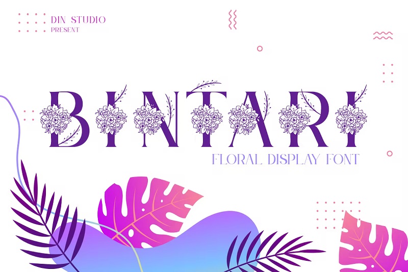 Bintari 花卉字体