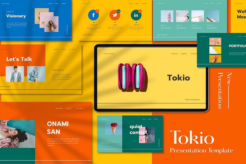 Tokio Google 幻灯片模板