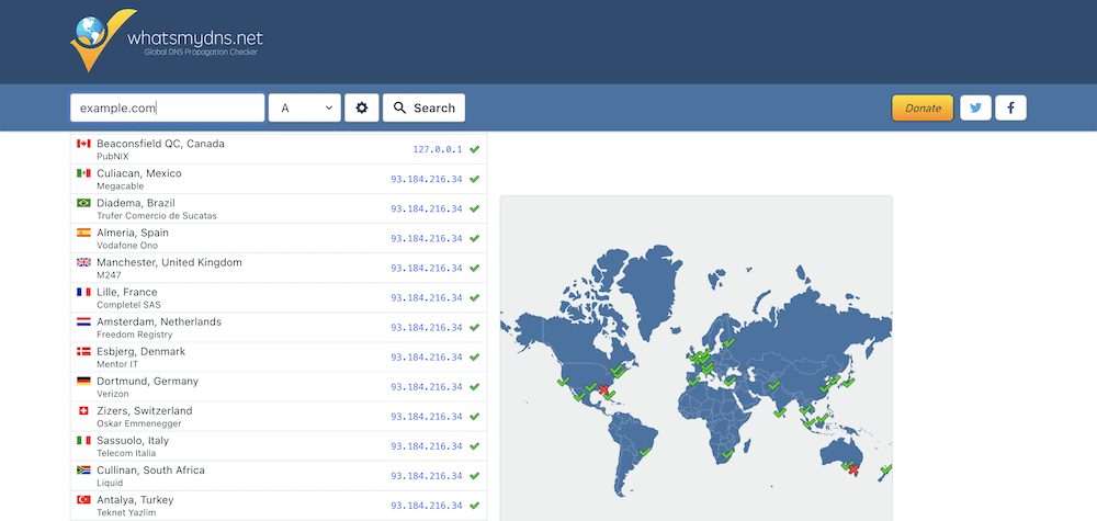 我的 DNS 是什么？网站。