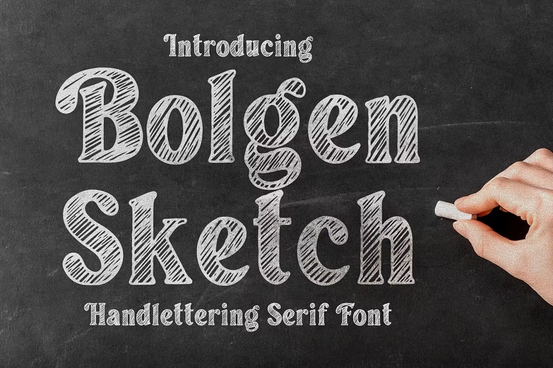 Font pentru litere de mână Bolgen Sketch