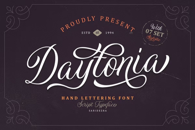 Font cu litere de mână Daytonia