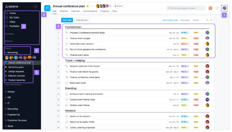 Asana-Screenshot