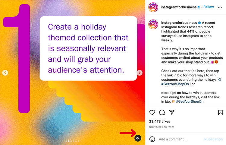 conseil de carrousel de contenu instagram