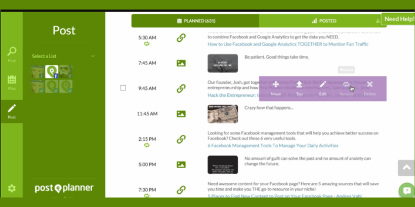 社交媒体自动化工具 Post Planner Dashboard