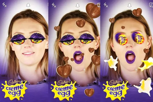 Creme Egg Snapchat 过滤器示例