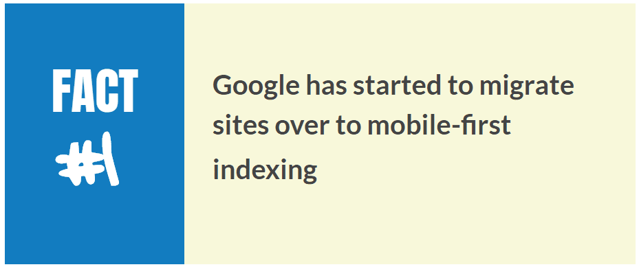 Fatto: Google ha iniziato a migrare i siti verso l'indicizzazione mobile-first