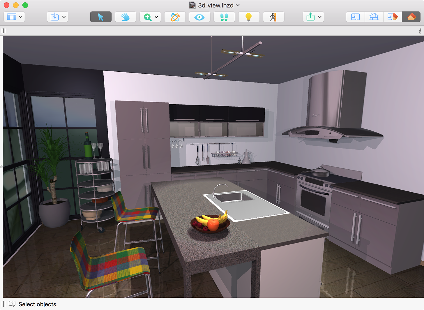 Live Home 3D 中的 3D 视图