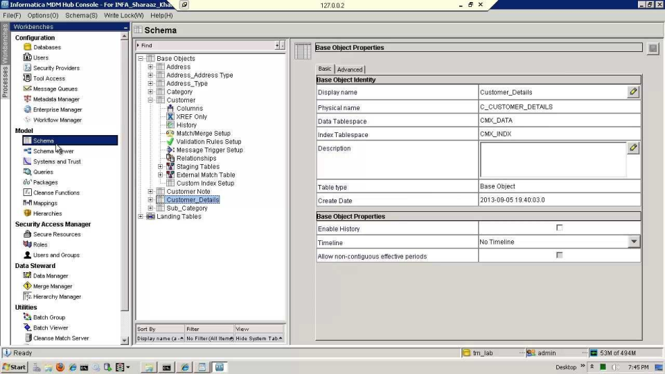 Dashboard für Informatica MDM