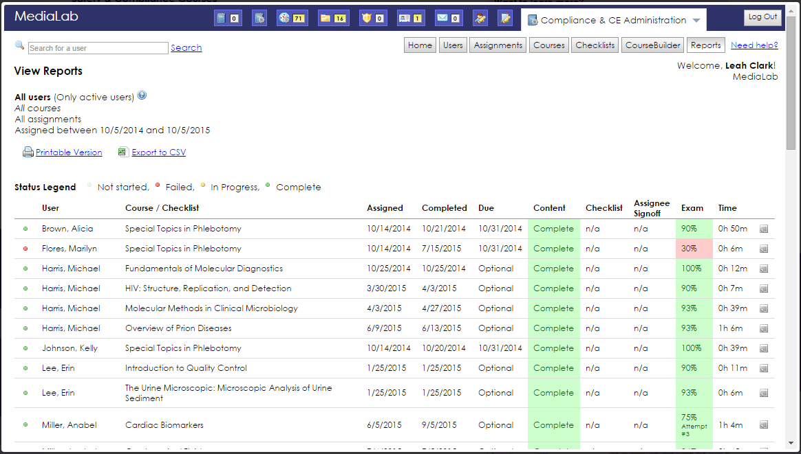 Acompanhe e gerencie o histórico de treinamento de funcionários