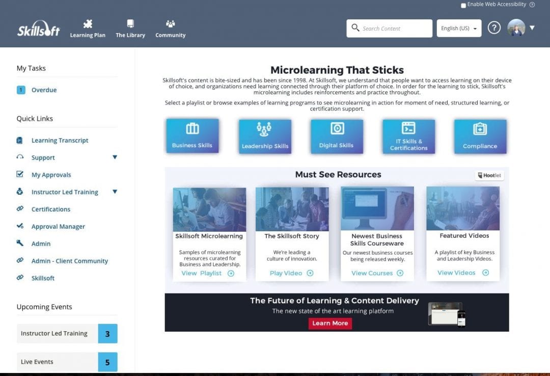 SkillPortが提供するスキルベースの学習コース