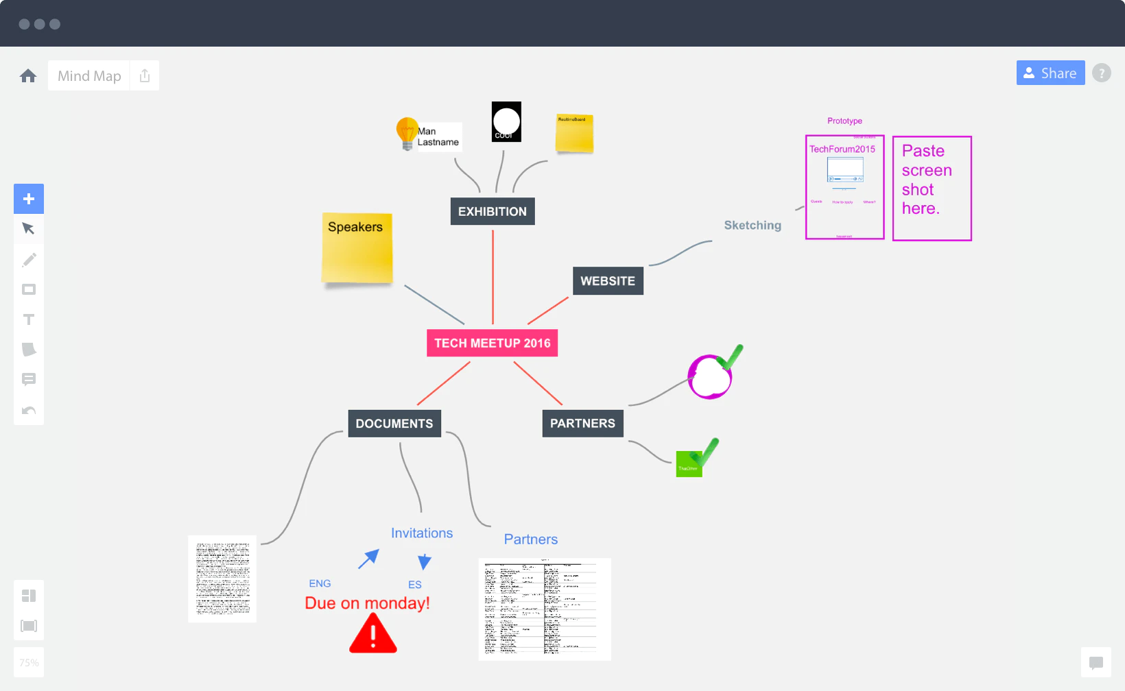 <p><i><span style="font-weight: 400;">Creating mind maps in </span></i><a href="https://www.capterra.com/p/128955/Miro/"><i><span style="font-weight: 400;">Miro</span></i></a><i><span style="font-weight: 400;"> (</span></i><a href="https://www.capterra.com/p/128955/Miro/"><i><span style="font-weight: 400;">Source</span></i></a><i><span style="font-weight: 400;">)</span></i></p>
