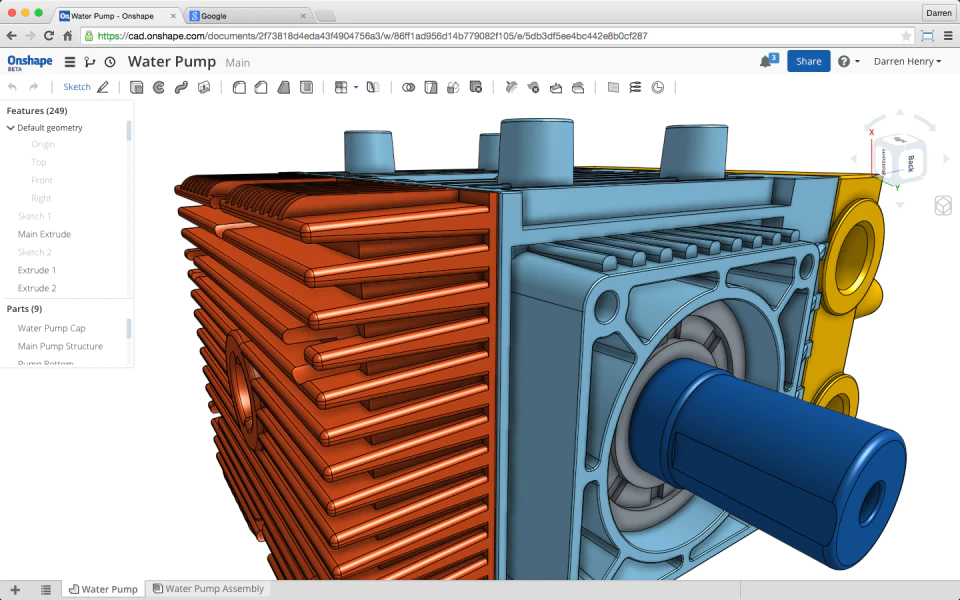 <p><i><span style="font-weight: 400;">Prototype designing in </span></i><a href="https://www.capterra.com/p/164681/Onshape/"><i><span style="font-weight: 400;">Onshape</span></i></a><i><span style="font-weight: 400;"> (</span></i><a href="https://www.capterra.com/p/164681/Onshape/"><i><span style="font-weight: 400;">Source</span></i></a><i><span style="font-weight: 400;">)</span></i></p>
