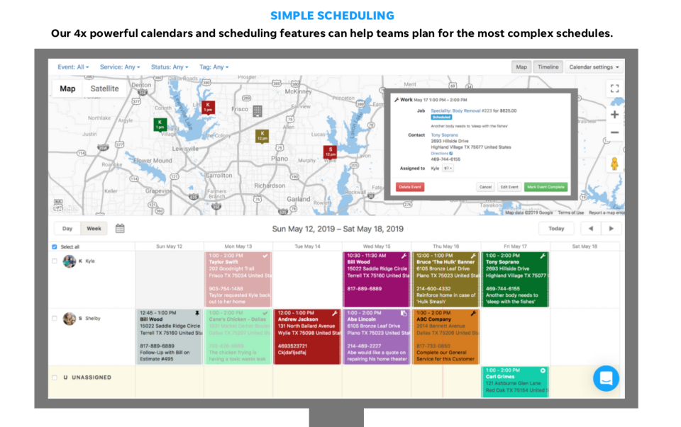 Terminplanung in Kickserv