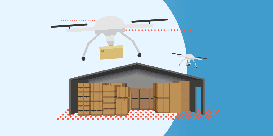 drones em logística