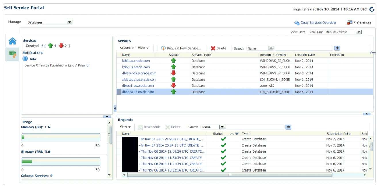 <p style="text-align: center;"><span style="font-weight: 400;">Self-service portal in Oracle Database (</span><a href="https://www.capterra.com/p/5938/Oracle-Database/"><span style="font-weight: 400;">Source</span></a><span style="font-weight: 400;">)</span></p>
