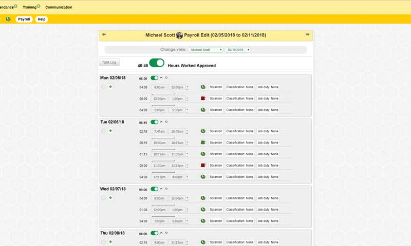 <p>Shift management in honeybeeBase</p>
