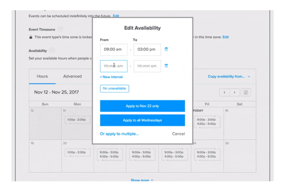 <p style="text-align: center;"><span style="font-weight: 400;">Team-based scheduling in Calendly (</span><a href="https://www.capterra.com/p/148036/Calendly/"><span style="font-weight: 400;">Source</span></a><span style="font-weight: 400;">)</span></p>
