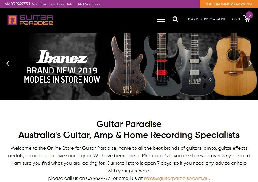 Gitarowy raj-e-commerce-przykład