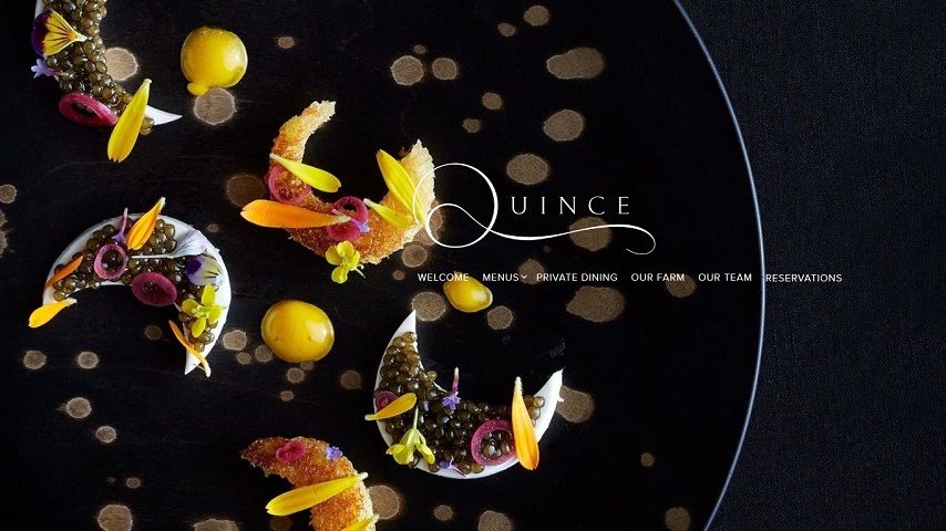 quincerestaurant.com - inspiración para el diseño web de un restaurante