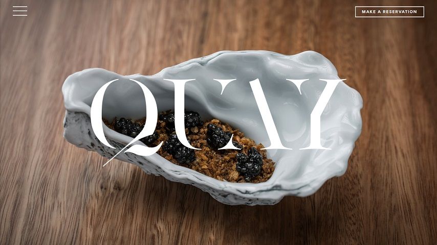 quay.com.au-レストランのウェブデザインの例