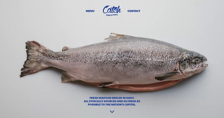 catchfishandchips.com.au - exemplo de web design de restaurante