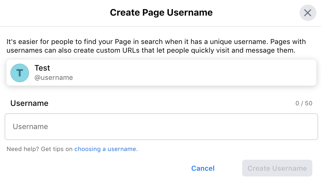 facebook-page-custom-url