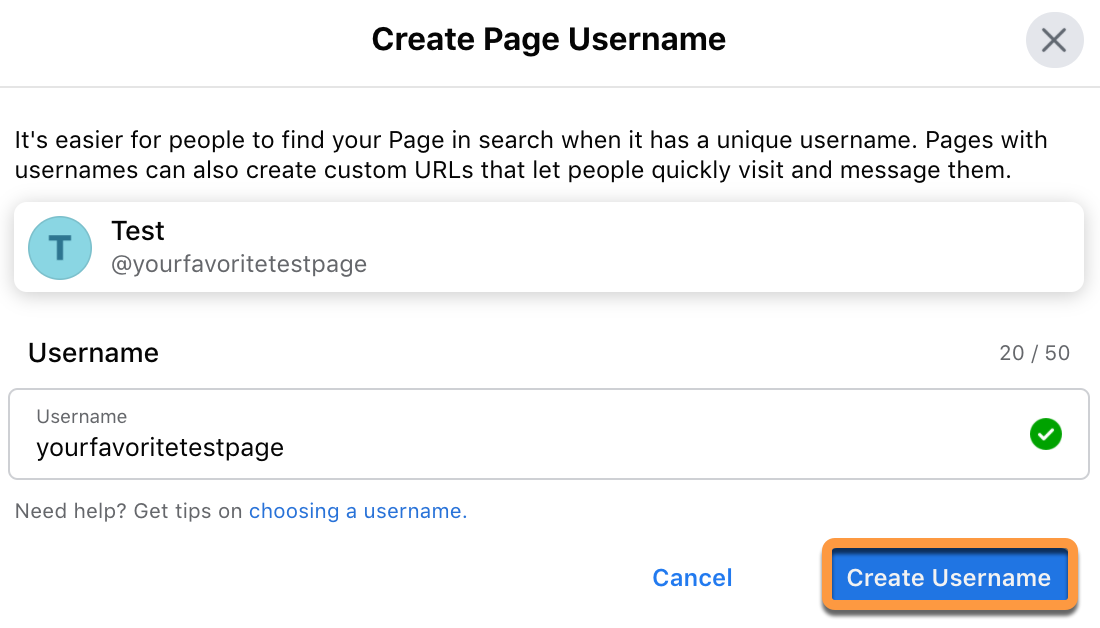 facebook-page-custom-url