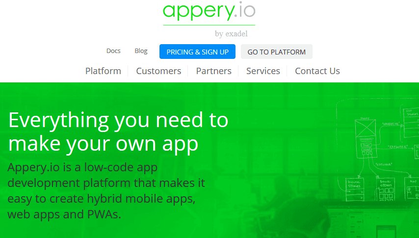 Appery.ioホームページ