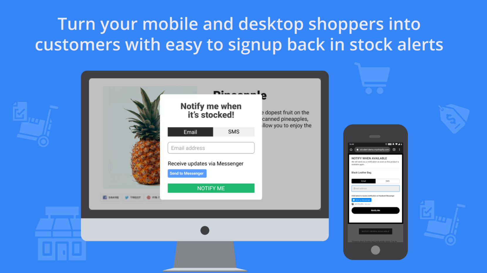 Application Shopify de retour en stock