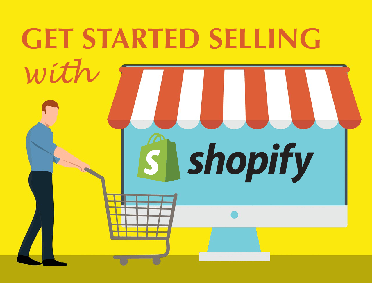 一位男士開始使用 Shopify 進行銷售。