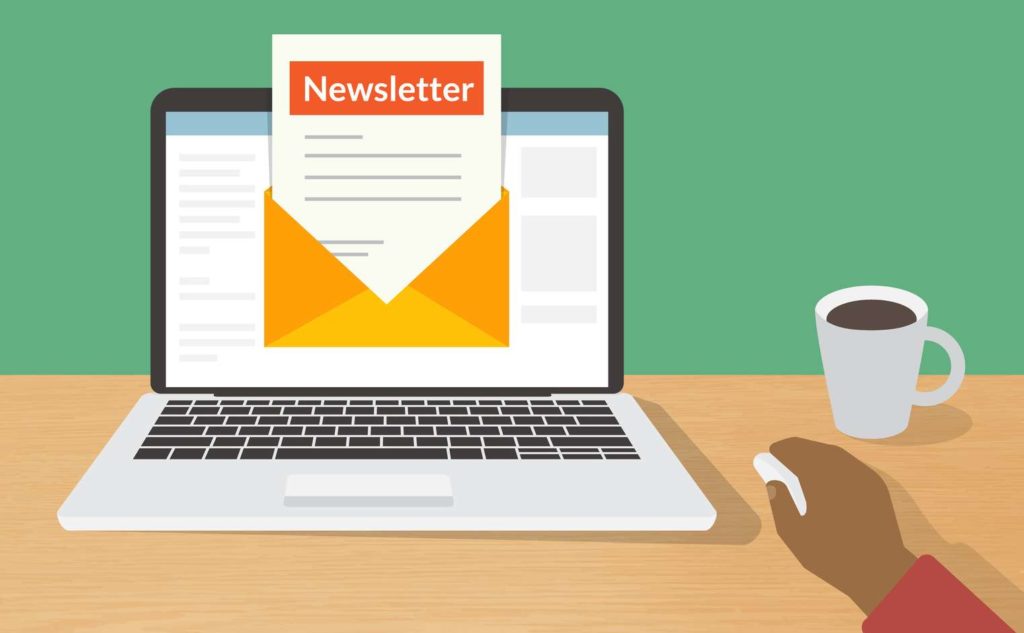 Exemplu de newsletter în email marketing.