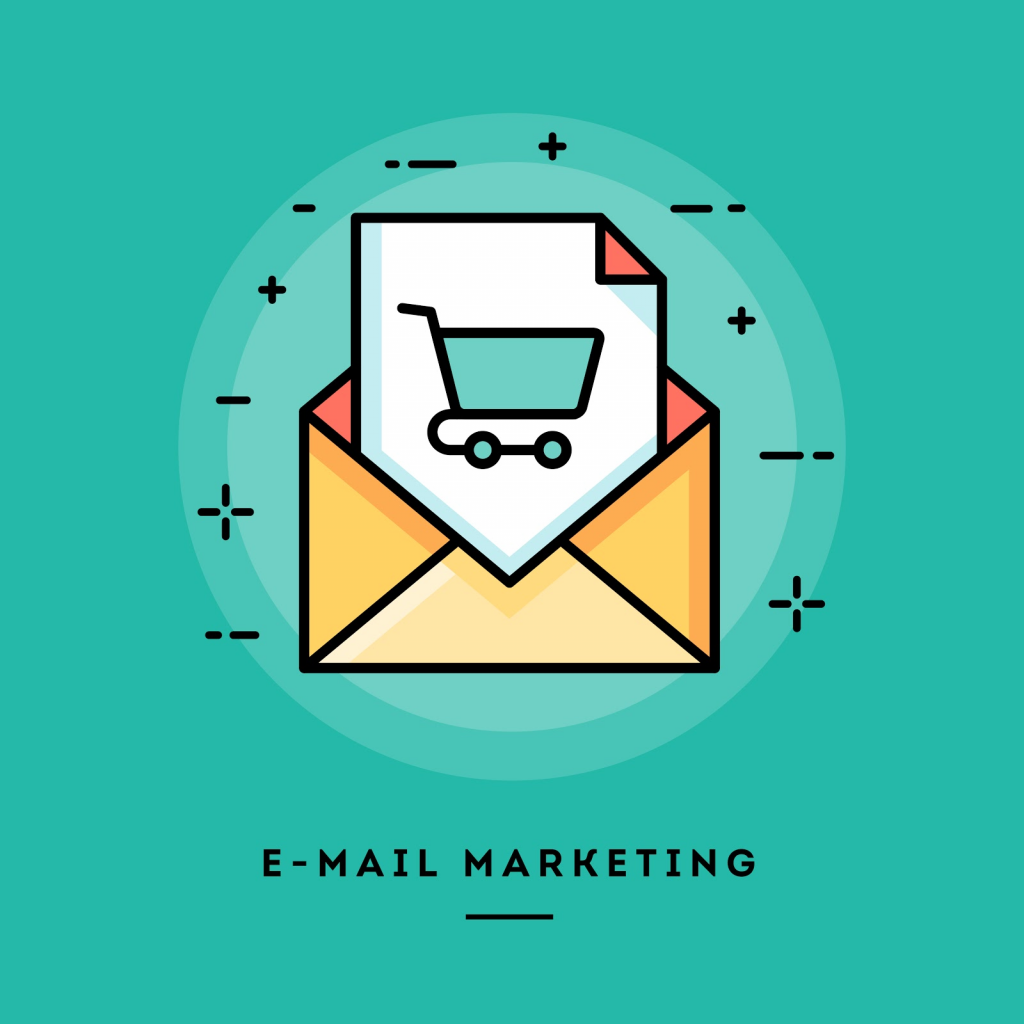 Ventes en ligne avec marketing par e-mail.