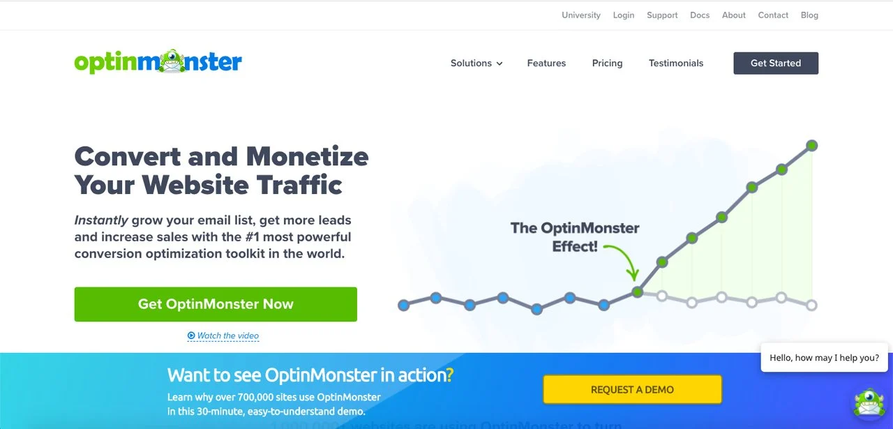 Плагин всплывающих окон Optinmonster