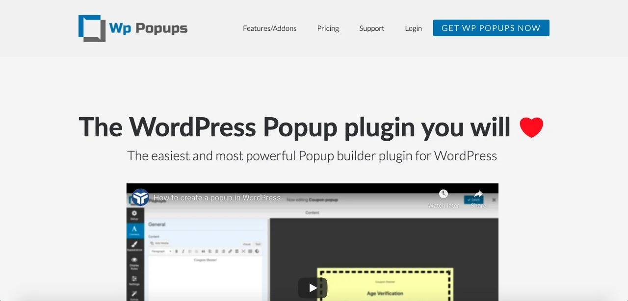 WP Popups Плагин всплывающих окон для WordPress