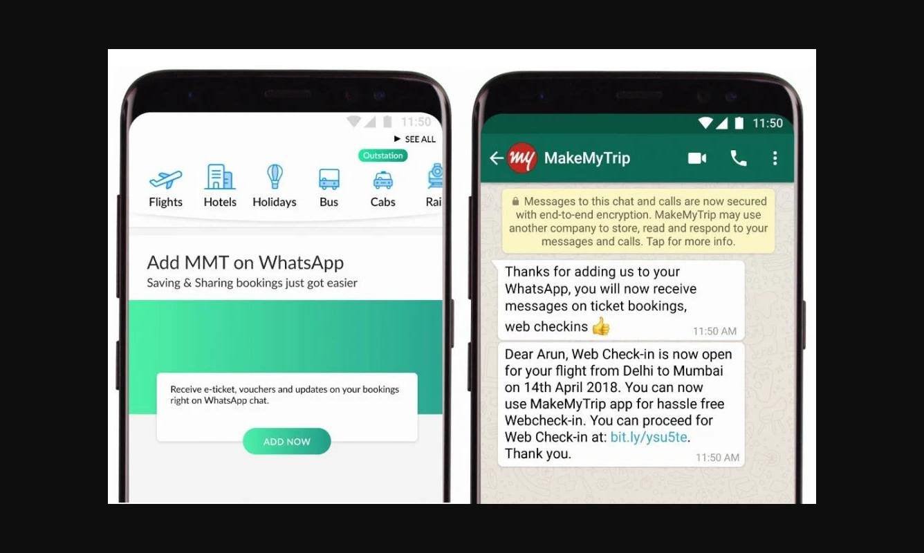 WhatsAppBusinessAPIでの旅行の手配