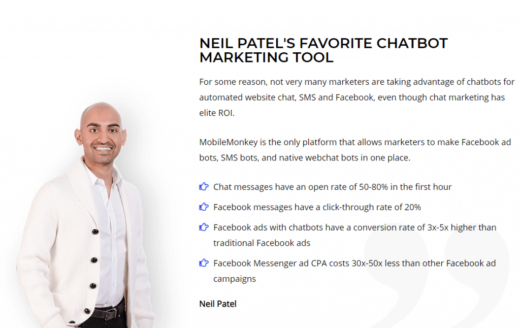 Neil Patel - MobileMonkey