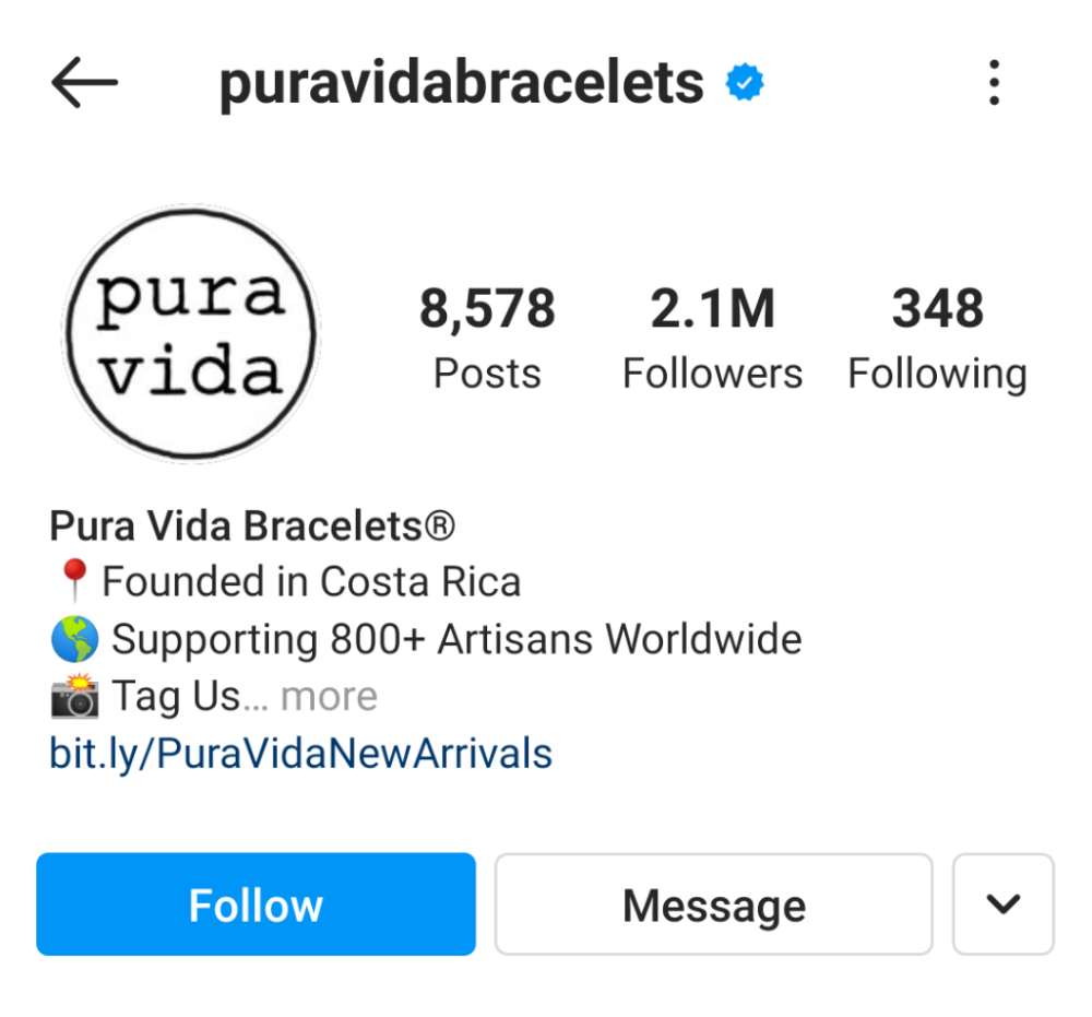 Pura Vida 手链的 Instagram。 “在哥斯达黎加成立。支持全球 800 多名工匠。标记我们…