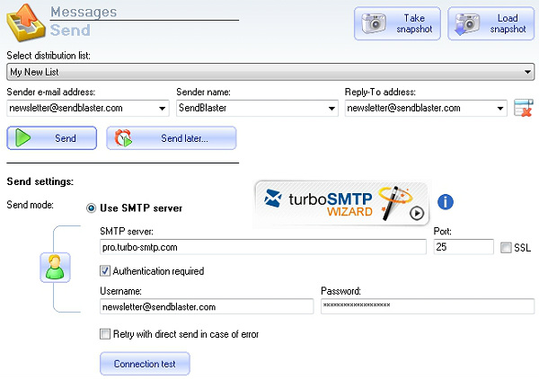 إعدادات SMTP